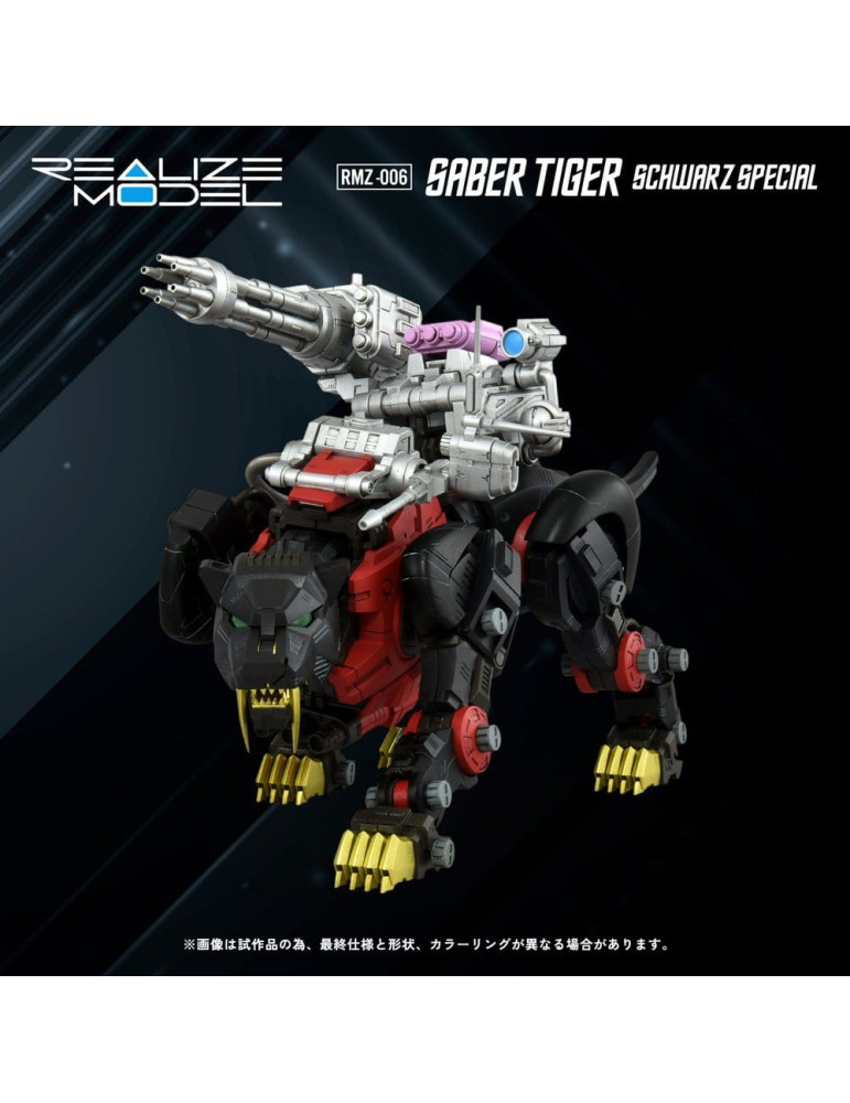 Zoids Plastic Model Kit 1/100 RMZ-006 Saber Tiger Schwarz Special 19 cm Takara Tomy
