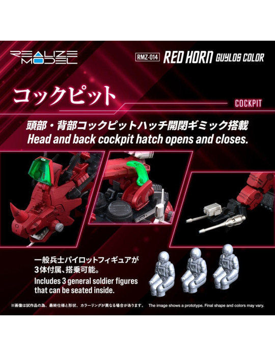 Zoids Plastic Model Kit 1/100 RMZ-014 Red Horn Guylos Color 22 cm Takara Tomy