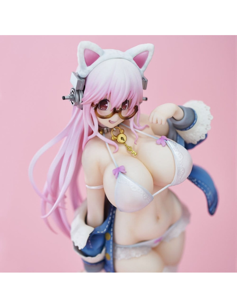 Super Sonico PVC Figure White Cat Ver. (Reissue) 27 cm Union Creative