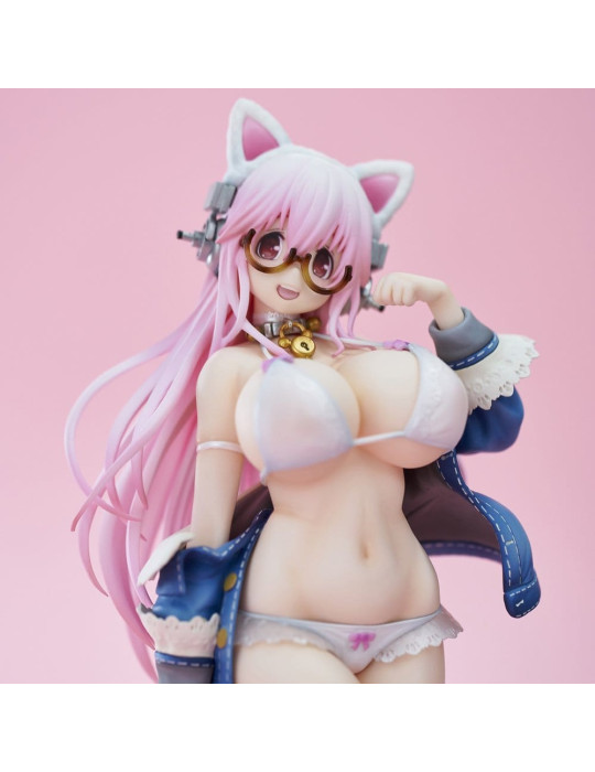 Super Sonico PVC Figure White Cat Ver. (Reissue) 27 cm Union Creative