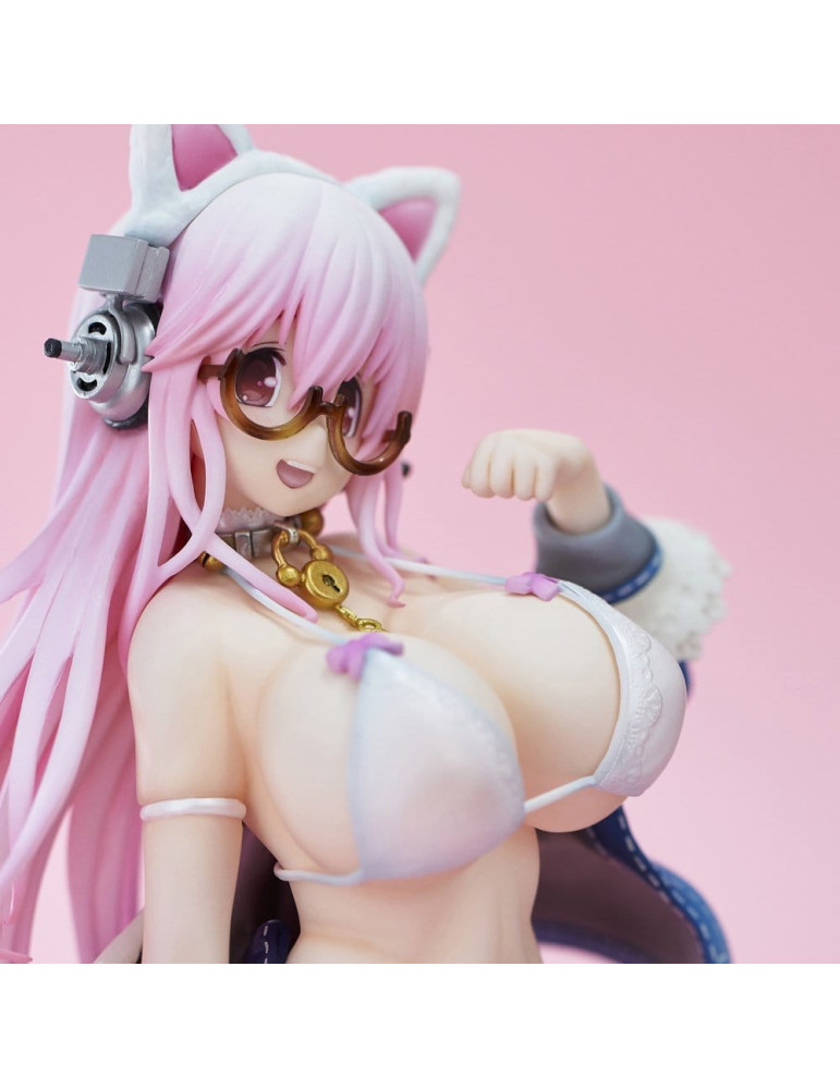 Super Sonico PVC Figure White Cat Ver. (Reissue) 27 cm Union Creative
