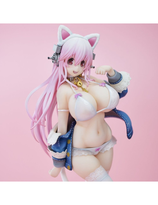 Super Sonico PVC Figure White Cat Ver. (Reissue) 27 cm Union Creative