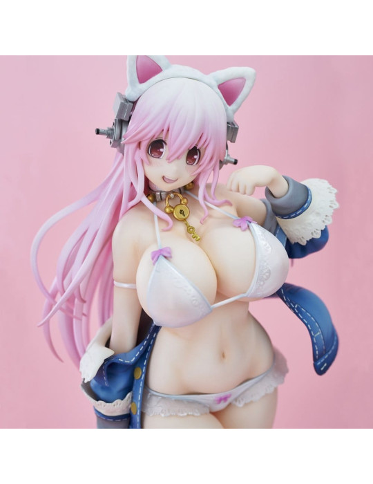 Super Sonico PVC Figure White Cat Ver. (Reissue) 27 cm Union Creative