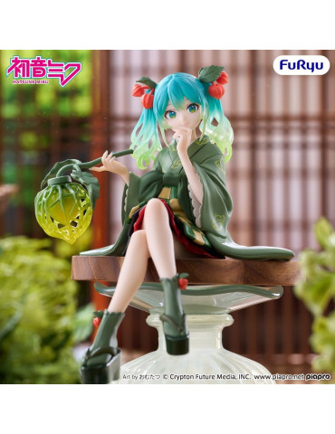Hatsune Miku Noodle Stopper PVC Figure Flower Fairy Winter Cherry Green Color Ver. 15 cm Furyu 2