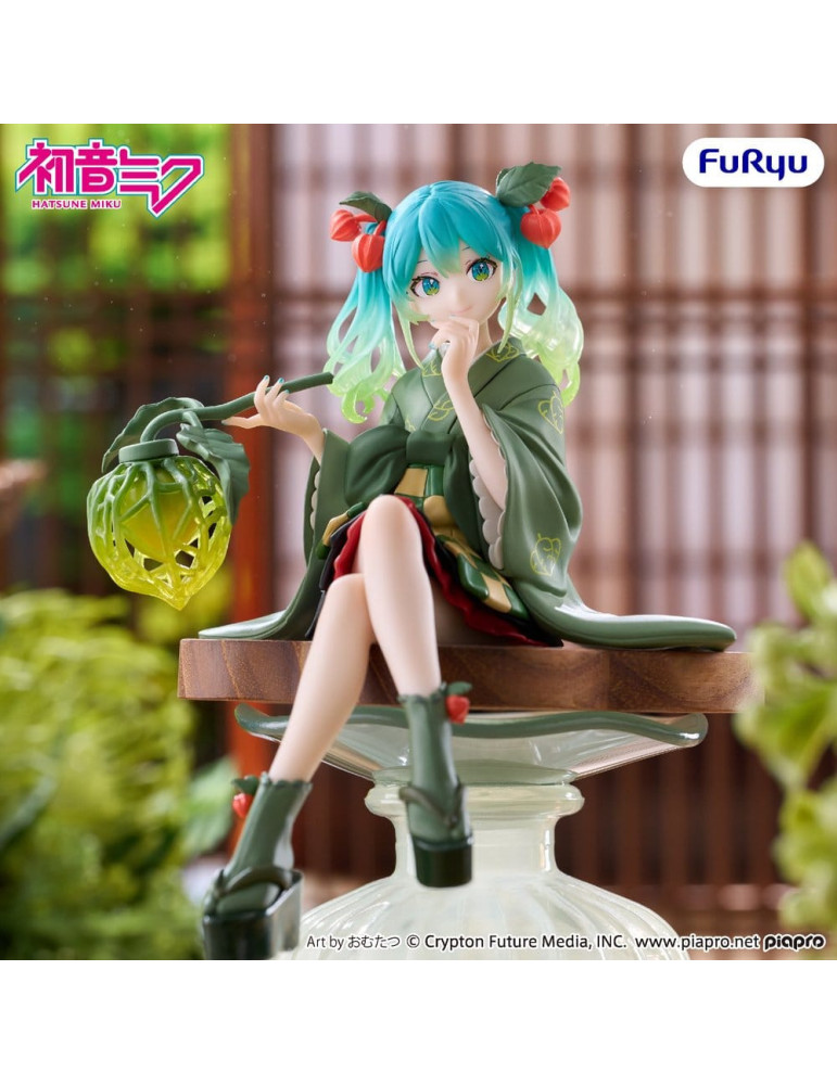 Hatsune Miku Noodle Stopper PVC Figure Flower Fairy Winter Cherry Green Color Ver. 15 cm Furyu