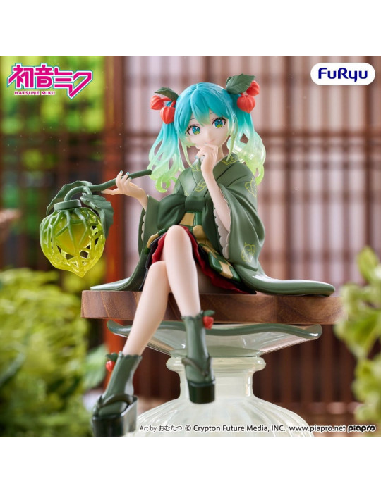 Hatsune Miku Noodle Stopper PVC Figure Flower Fairy Winter Cherry Green Color Ver. 15 cm Furyu