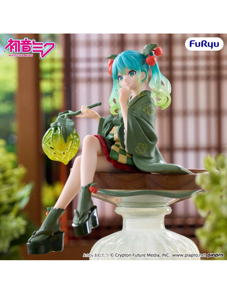 Hatsune Miku Noodle Stopper PVC Figure Flower Fairy Winter Cherry Green Color Ver. 15 cm Furyu