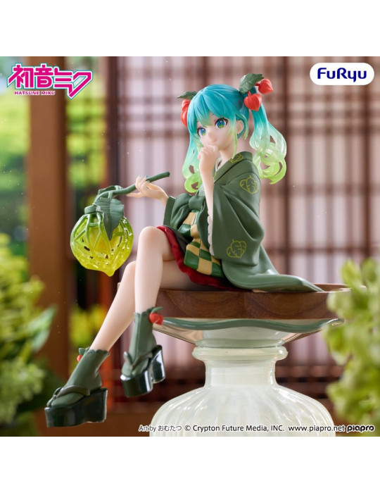 Hatsune Miku Noodle Stopper PVC Figure Flower Fairy Winter Cherry Green Color Ver. 15 cm Furyu