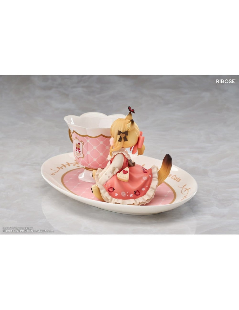 Original Character figurine PVC DLC Series Tea Time Cats Orange Cat 10 cm Ribose