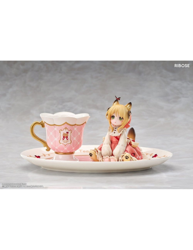Original Character figurine PVC DLC Series Tea Time Cats Orange Cat 10 cm Ribose