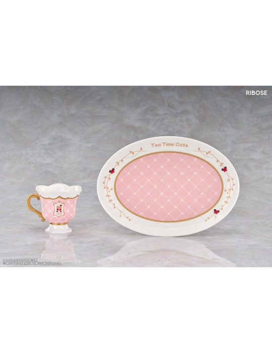 Original Character DLC Series PVC Figure Tea Time Cats Orange Cat 10 cm Ribose