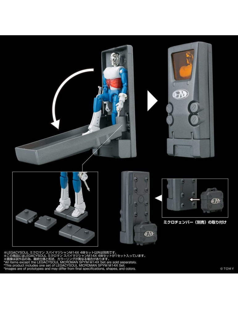 Microman Legacysoul Pack de 4 figurines SPYM M14X Set Takara Tomy